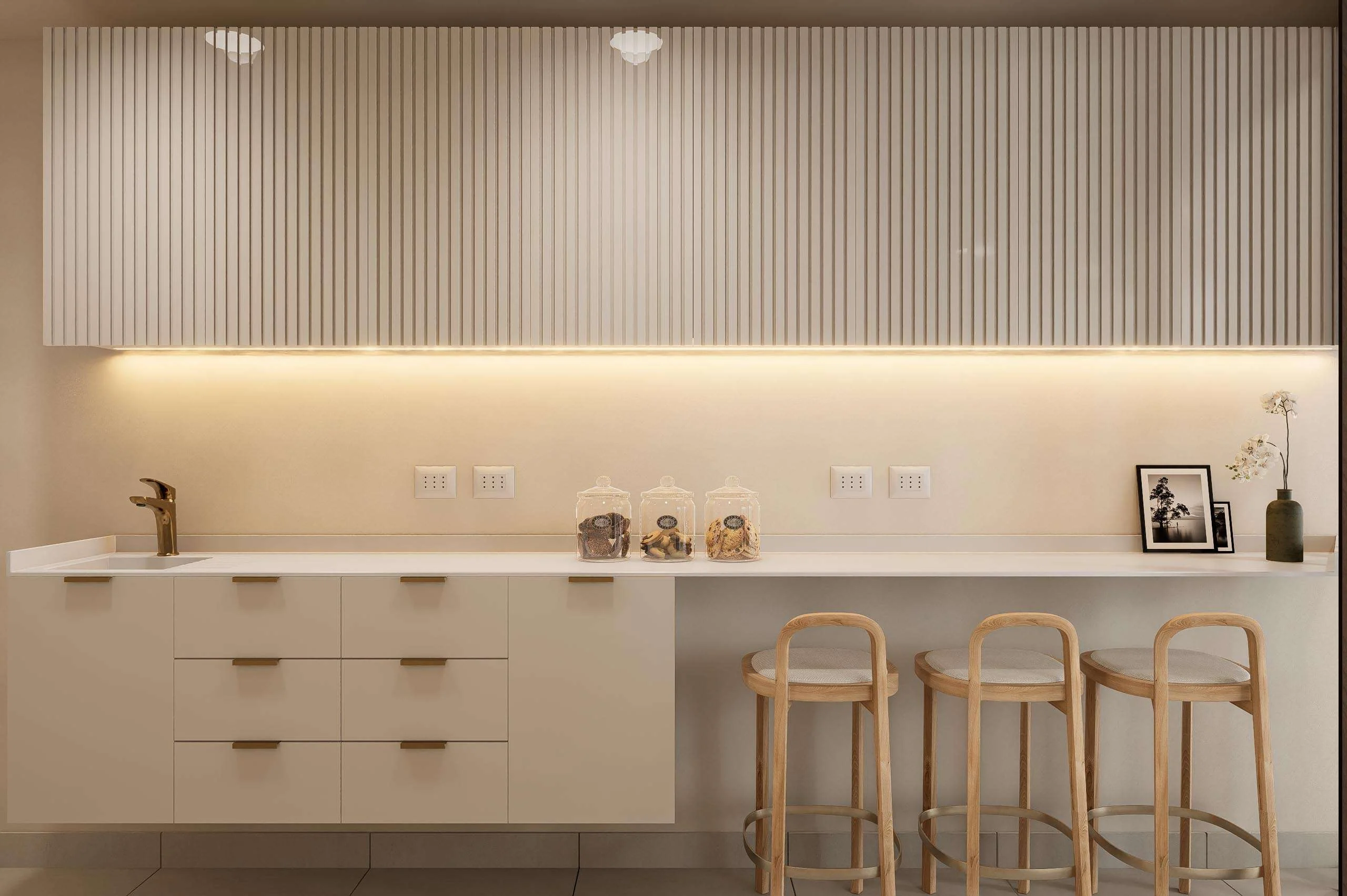 Office y kitchenette del personal de la Clínica Dental/Estética en Santiago — Grupo Lecaros