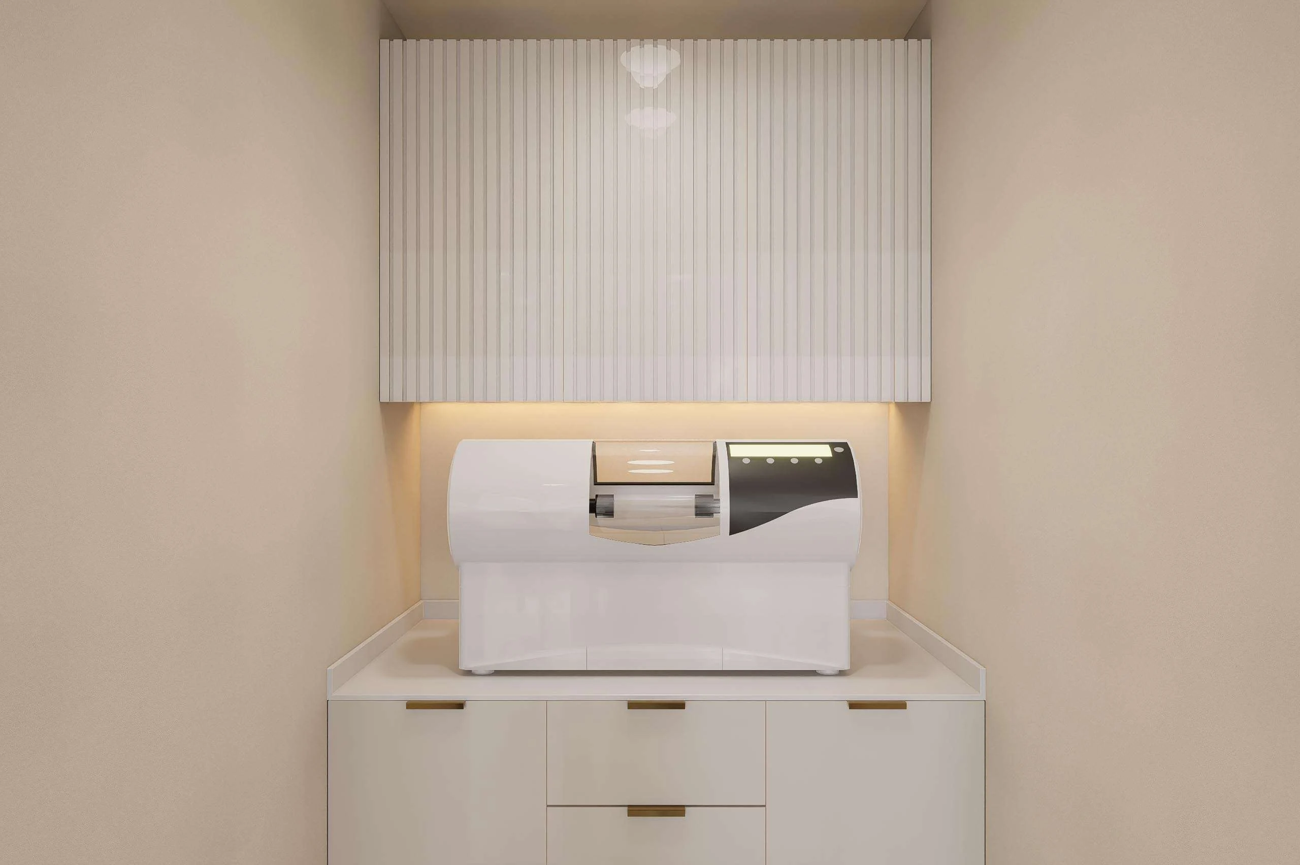 Mueble de esterilización con autoclave de la Clínica Dental/Estética en Santiago — Grupo Lecaros