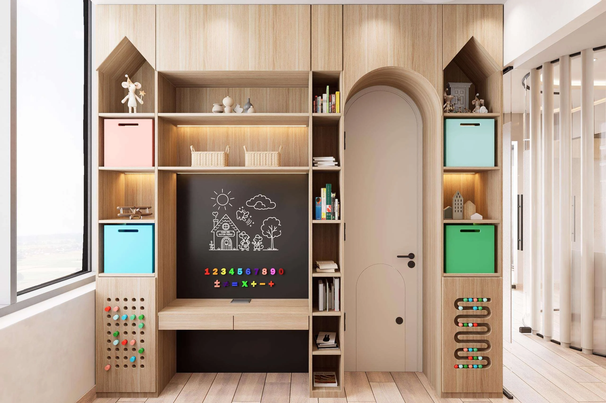 Mueble a medida del área infantil de la Clínica Odontológica en Buenos Aires — Grupo Lecaros