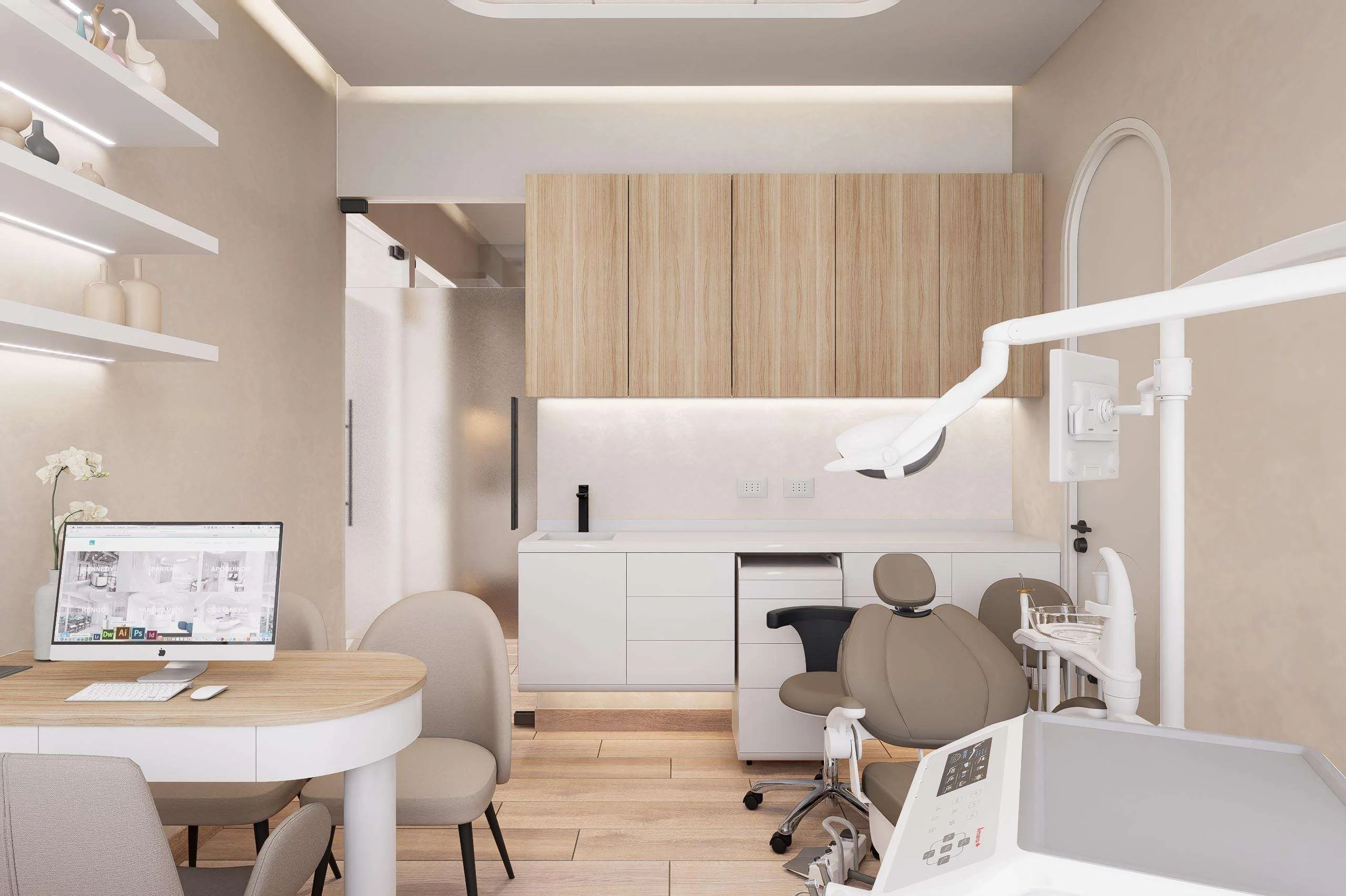 Box odontológico con rincón de consulta de la Clínica Odontológica en Buenos Aires — Grupo Lecaros