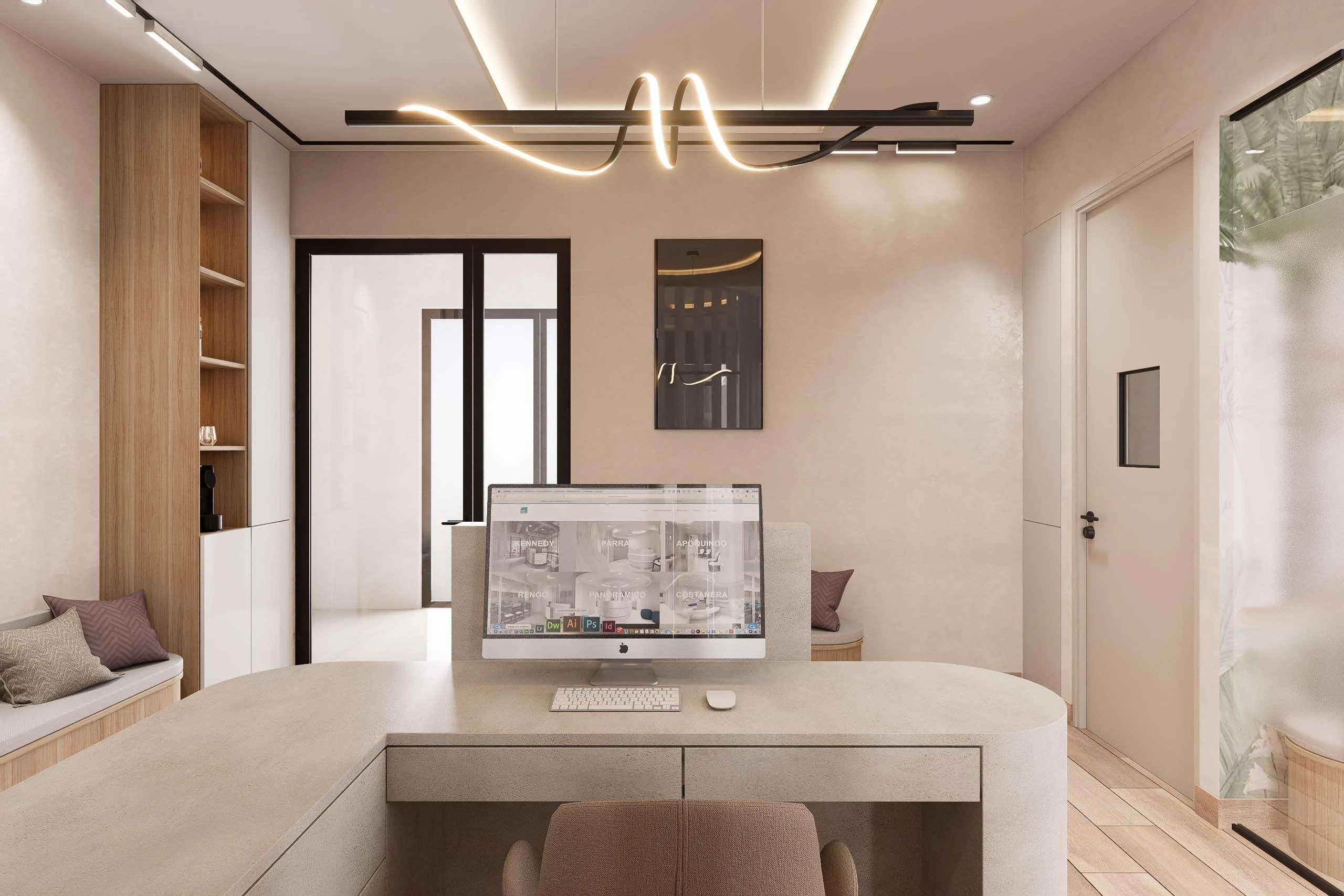 Recepción y mueble de guardado de la Clínica Odontológica en Buenos Aires — Grupo Lecaros