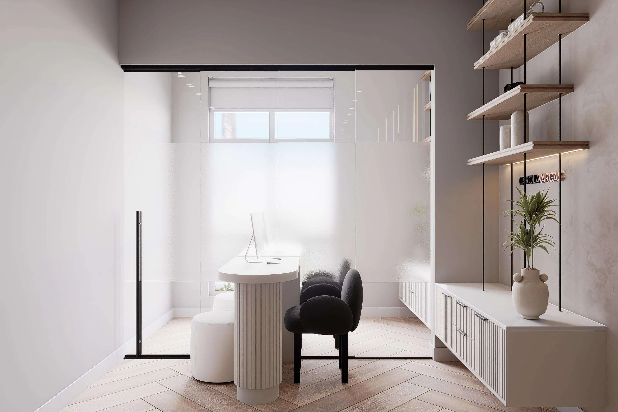 Sala de consulta con luz natural del centro de Medicina Estética en Miami — Grupo Lecaros
