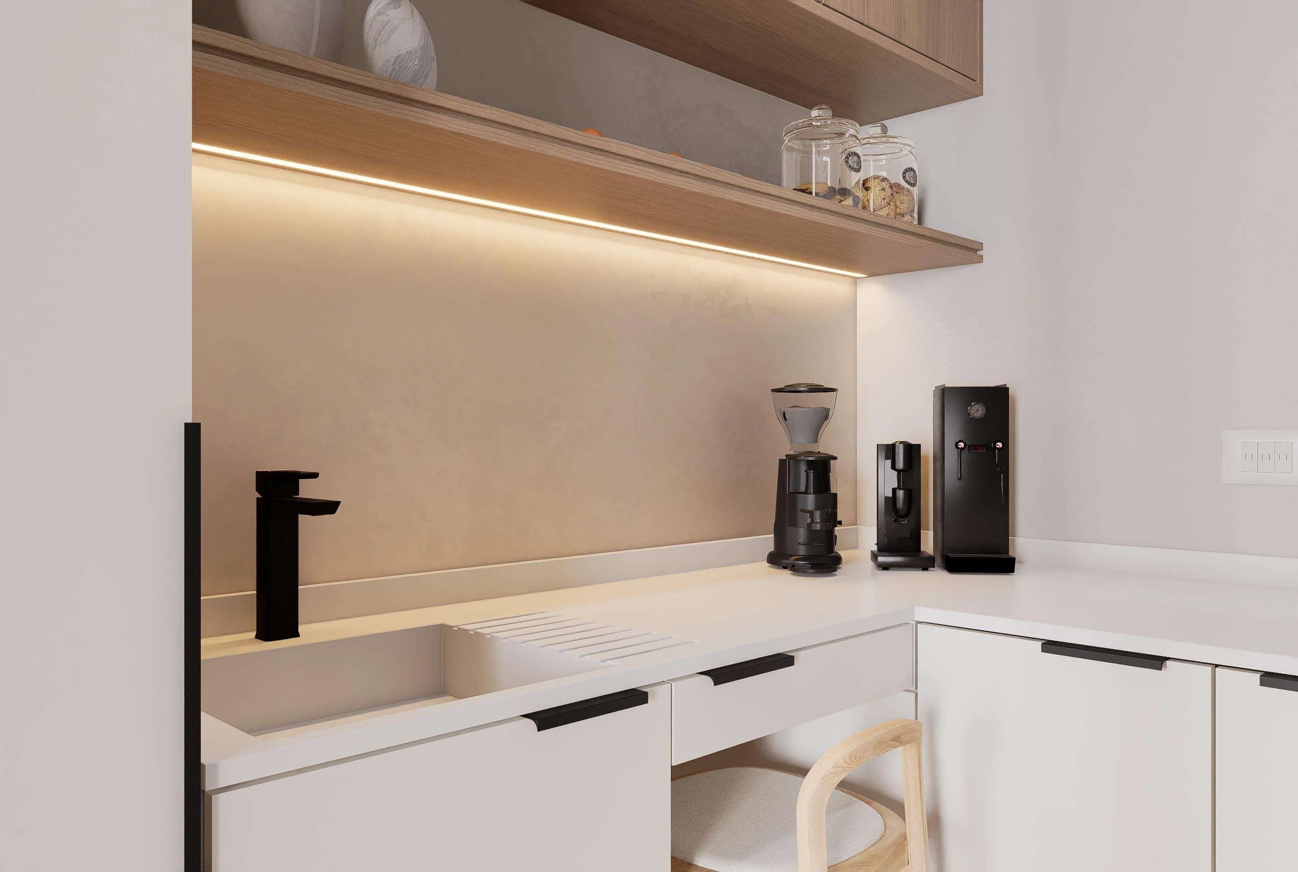 Office y kitchenette del centro de Medicina Estética en Miami — Grupo Lecaros