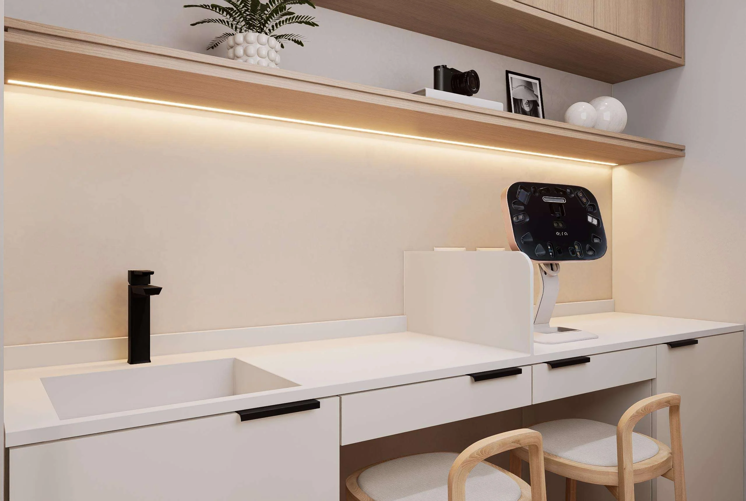 Office y kitchenette del centro de Medicina Estética en Miami — Grupo Lecaros